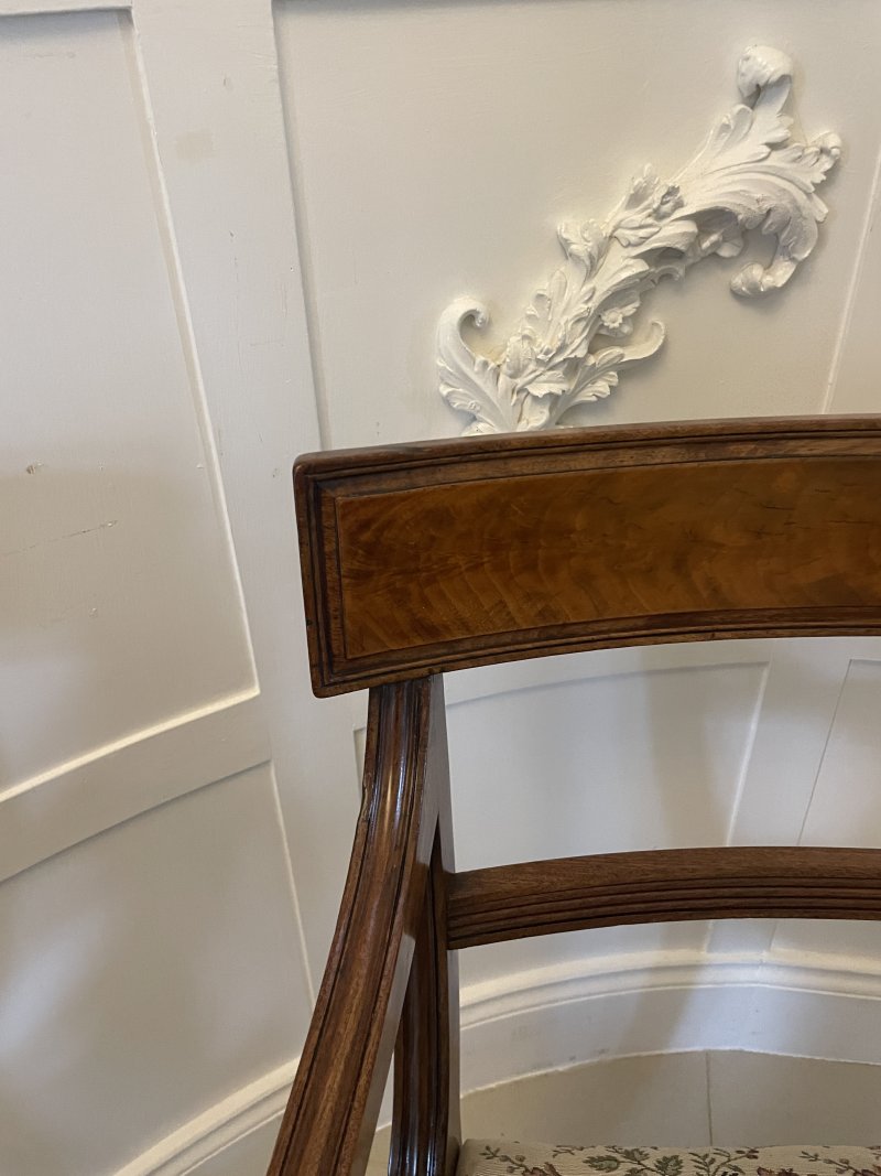 Set of 6 Antique Regency Quality Mahogany Dining Chairs - Image 16